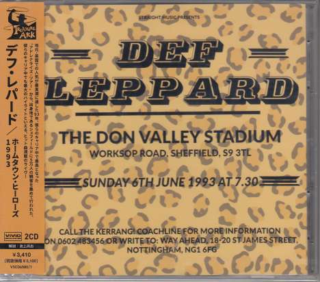 Def Leppard: Hometown Heroes: The Don Valley Stadium - Sunday 6th June 1993 At 7.30, 2 CDs