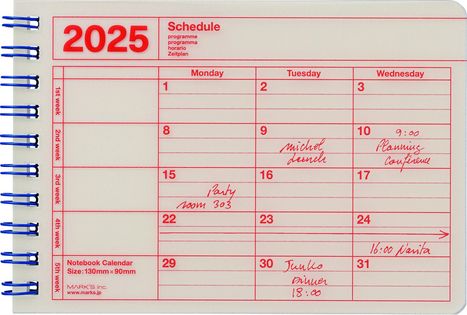 MARK'S 2026 Tischkalender, XS // Ivory, Kalender