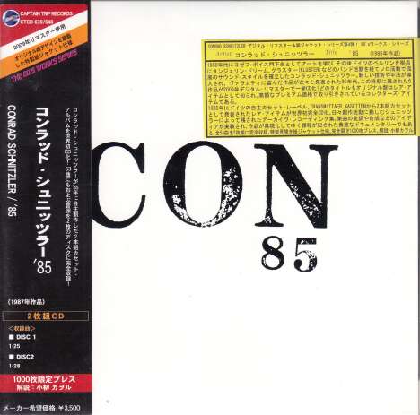 Conrad Schnitzler: '85 (Digisleeve), 2 CDs