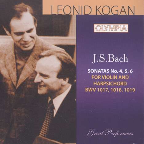 Johann Sebastian Bach (1685-1750): Sonaten für Violine &amp; Cembalo BWV 1017-1019, CD