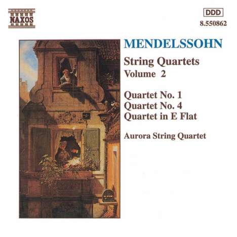 Felix Mendelssohn Bartholdy (1809-1847): Streichquartette Nr.0,1,4, CD