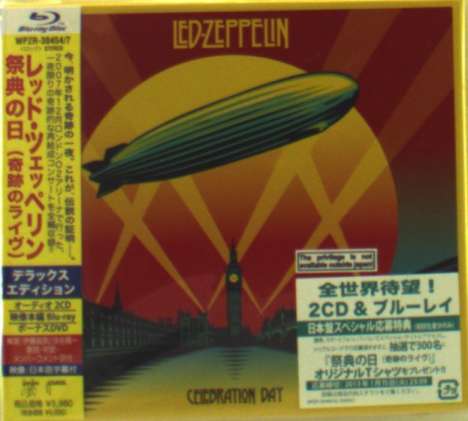 Led Zeppelin: Celebration Day: Live 2007 (Deluxe-Edition), 2 CDs, 1 Blu-ray Disc und 1 DVD