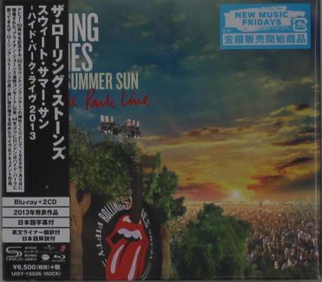 The Rolling Stones: Sweet Summer Sun: Hyde Park Live 2013 (Blu-ray + 2 SHM-CD) (Digipack) (CD-Format), 1 Blu-ray Disc und 2 CDs