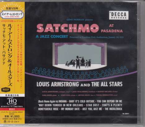 Louis Armstrong (1901-1971): Satchmo At Pasadena 1951, CD