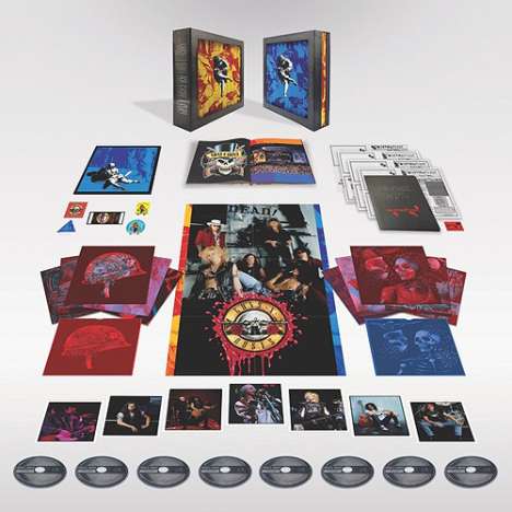 Guns N' Roses: Use Your Illusion I &amp; II  (Super Deluxe SHM-CD &amp; Blu-ray Box), 7 CDs und 1 Blu-ray Disc
