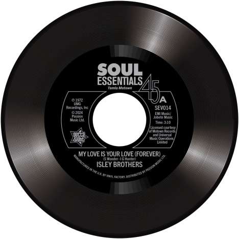The Isley Brothers: My Love Is Your Love/Tell Me It's Just A Rumour, Single 7"