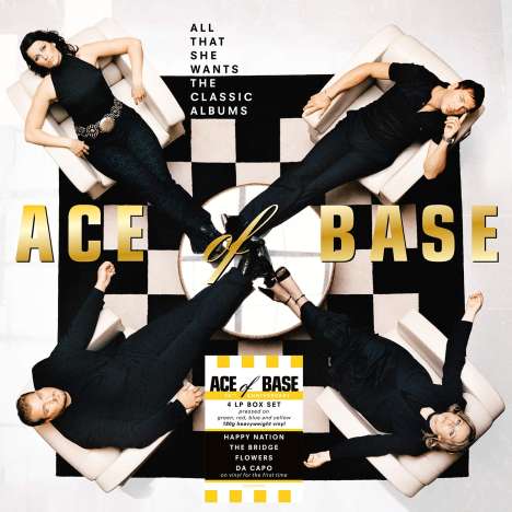 Ace Of Base: All That She Wants: The Classic Collection (180g) (Green/Red/Blue/Yellow Vinyl), 4 LPs