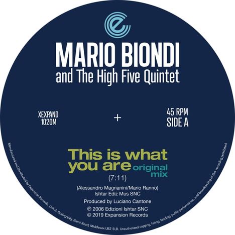 Mario Biondi (geb. 1971): This Is What You Are (Original &amp; Opolopo Remix), Single 12"
