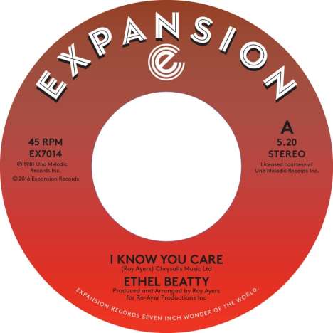 Ethel Beatty: I Know You Care/It's Your Love, Single 7"