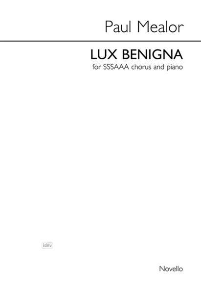 Paul Mealor: Lux Benigna, Noten