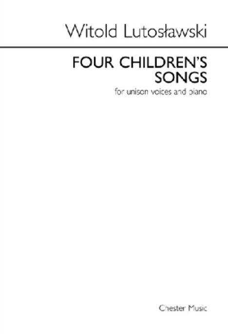 Four Children's Songs, Kinderchor u. Klavier, Noten