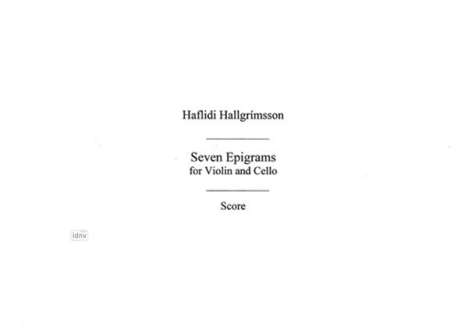 Haflidi Hallgrimsson: Seven Epigrams, Noten