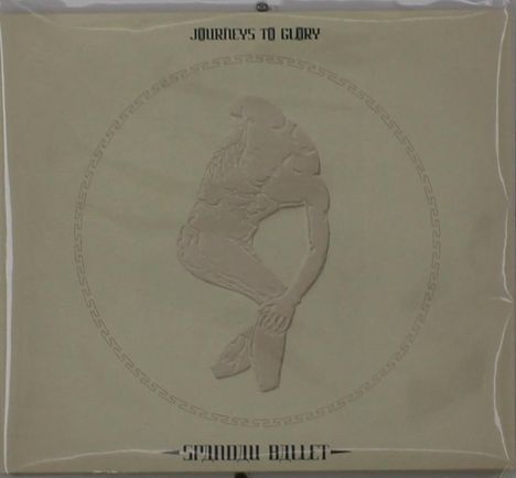 Text oben: "JOURNEYS TO GLORY"; unten: "SPANDAU BALLET". Geprägte Figur in der Mitte, umrahmt von einem Muster.
