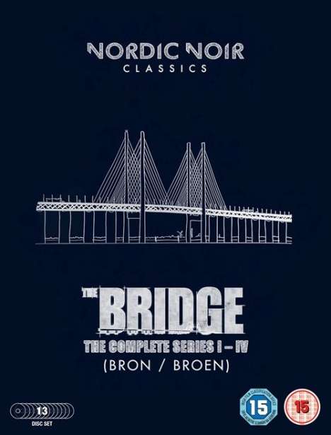 The Bridge Season 1-4 (UK Import), 13 DVDs