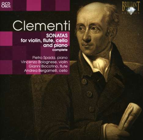 Muzio Clementi (1752-1832): Sämtliche Sonaten für Violine,Flöte,Cello und Klavier, 8 CDs