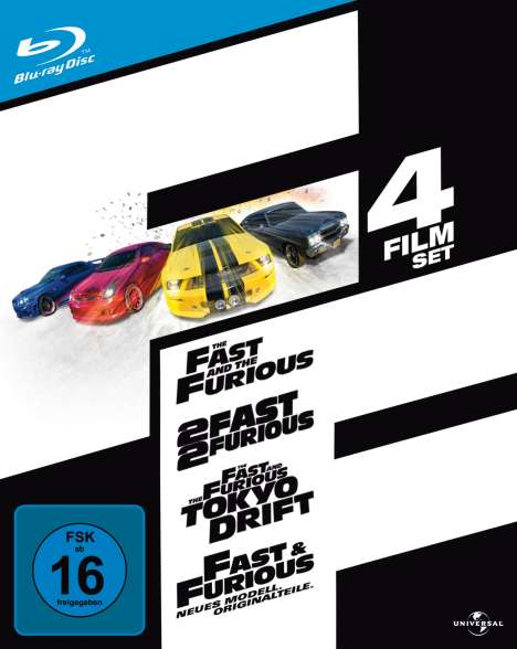 The Fast And The Furious 1-4 (Blu-ray), 4 Blu-ray Discs