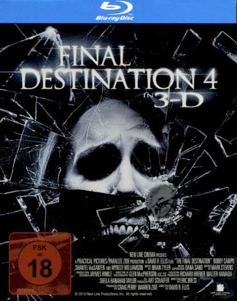 Final Destination 4 - Uncut  (3D/2D) - Steelbook  [SE]  (+ Digital Copy), Blu-ray Disc