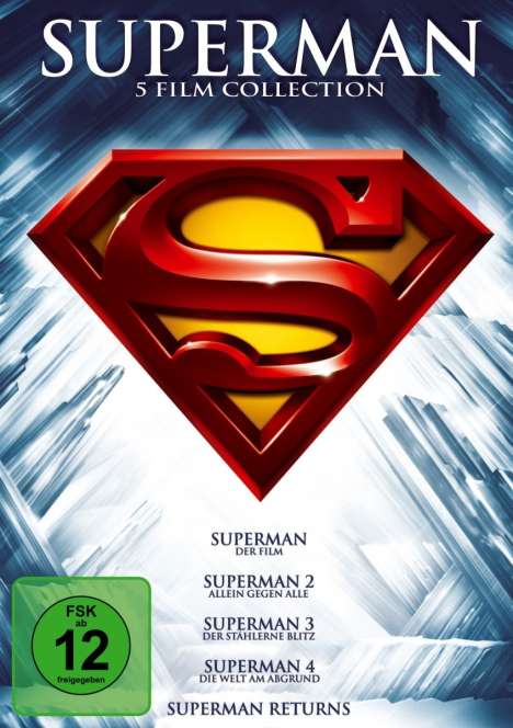 Superman 1-5 (Die Spielfilm Collection), 5 DVDs