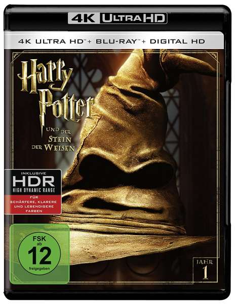 Harry Potter und der Stein der Weisen (Ultra HD Blu-ray &amp; Blu-ray), 1 Ultra HD Blu-ray und 1 Blu-ray Disc