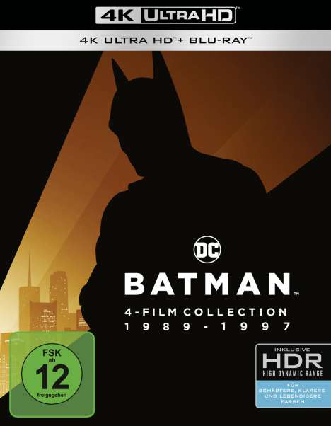 Batman 1-4 (Ultra HD Blu-ray &amp; Blu-ray), 4 Ultra HD Blu-rays und 4 Blu-ray Discs