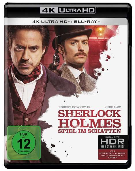 Sherlock Holmes - Spiel im Schatten (Ultra HD Blu-ray &amp; Blu-ray), 1 Ultra HD Blu-ray und 1 Blu-ray Disc