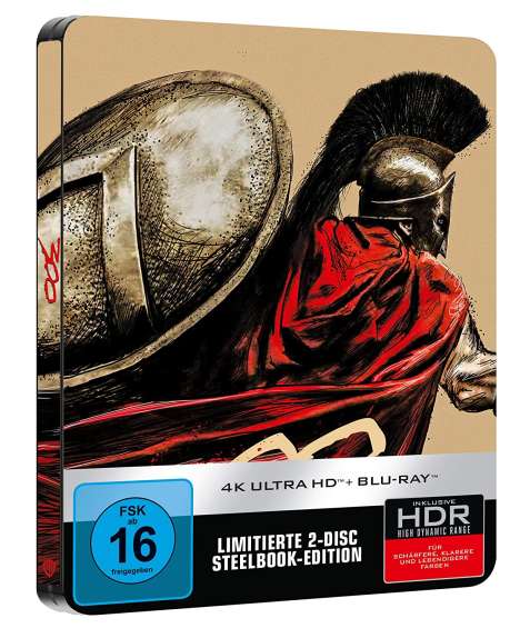 300 (Ultra HD Blu-ray &amp; Blu-ray im Steelbook), 1 Ultra HD Blu-ray und 1 Blu-ray Disc