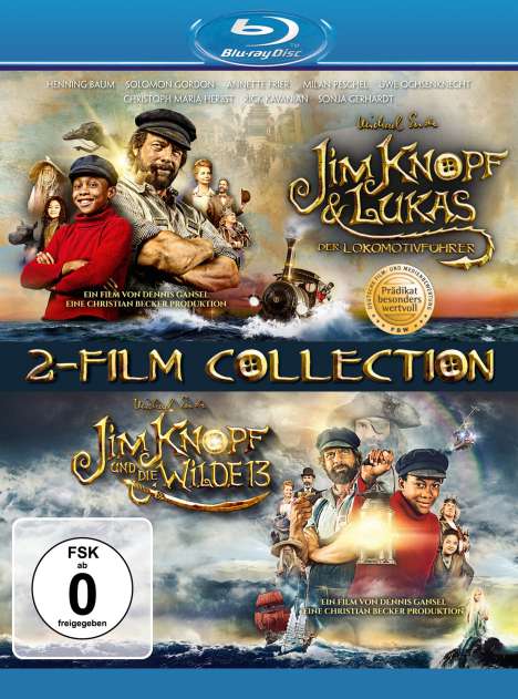 Jim Knopf &amp; Lukas der Lokomotivführer / Jim Knopf und die Wilde 13 (Blu-ray), 2 Blu-ray Discs