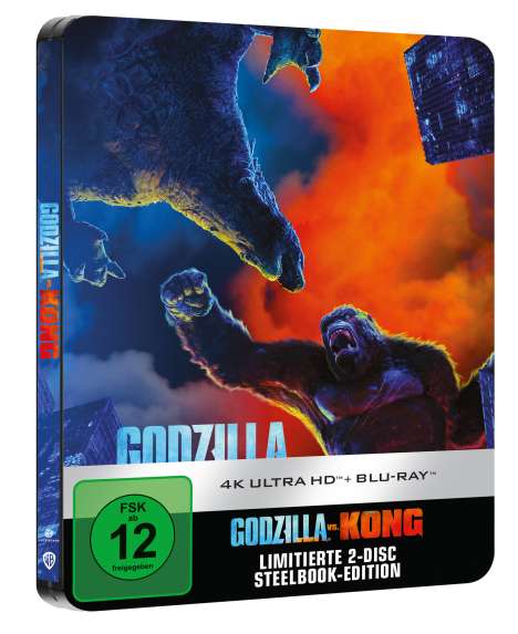 Godzilla vs. Kong (Ultra HD Blu-ray &amp; Blu-ray im Steelbook), 1 Ultra HD Blu-ray und 1 Blu-ray Disc