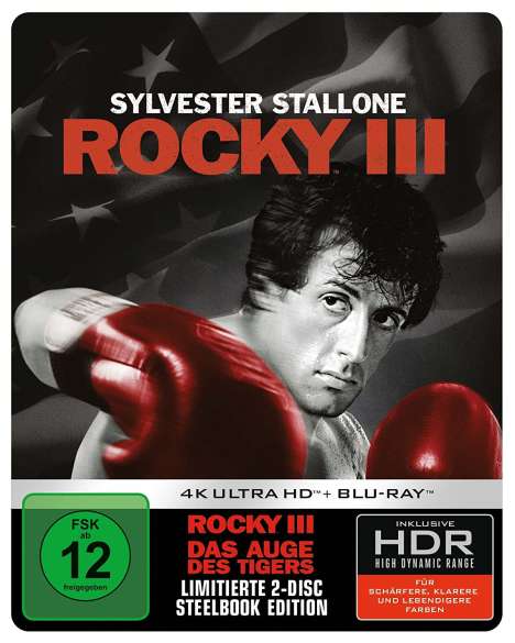 Rocky III (Ultra HD Blu-ray &amp; Blu-ray im Steelbook), 1 Ultra HD Blu-ray und 1 Blu-ray Disc