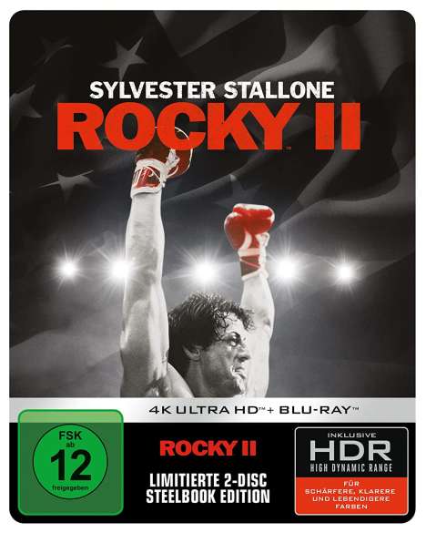 Rocky II (Ultra HD Blu-ray &amp; Blu-ray im Steelbook), 1 Ultra HD Blu-ray und 1 Blu-ray Disc