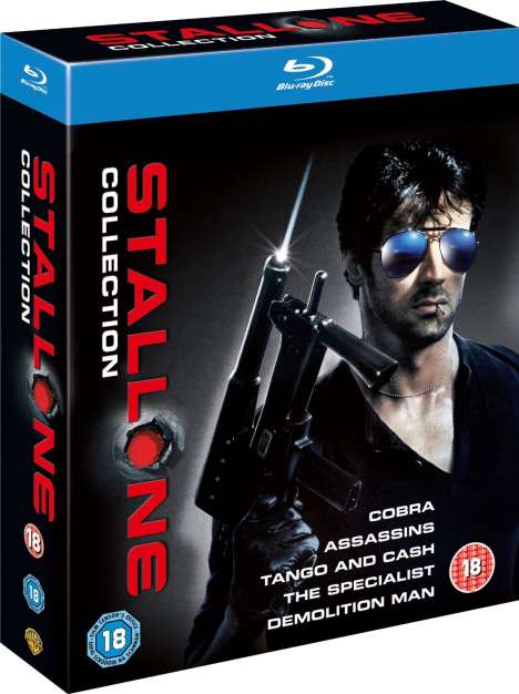 Sylvester Stallone Collection (Blu-ray) (UK Import mit deutschen Untertiteln), 5 Blu-ray Discs