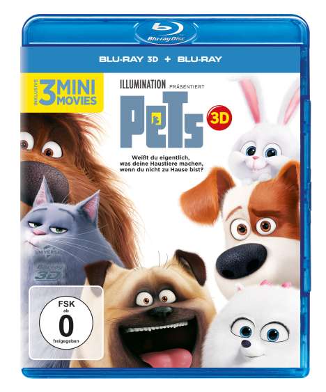 Pets (3D &amp; 2D Blu-ray), 2 Blu-ray Discs