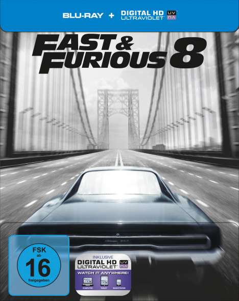 Fast &amp; Furious 8 (Blu-ray im Steelbook), Blu-ray Disc