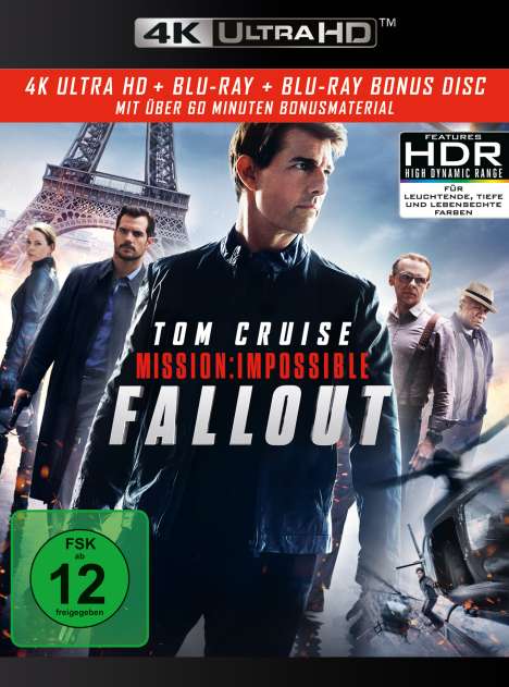 Mission: Impossible 6 - Fallout (Ultra HD Blu-ray &amp; Blu-ray), 1 Ultra HD Blu-ray und 2 Blu-ray Discs