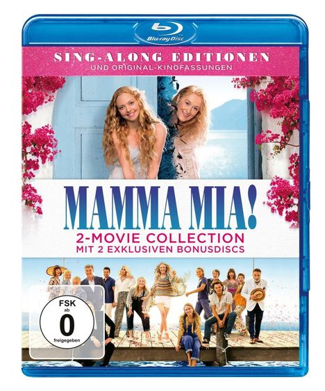 Mamma Mia! / Mamma Mia! Here we go again (Special Edition mit 2 Bonus-Discs) (Blu-ray), 2 Blu-ray Discs und 2 DVDs