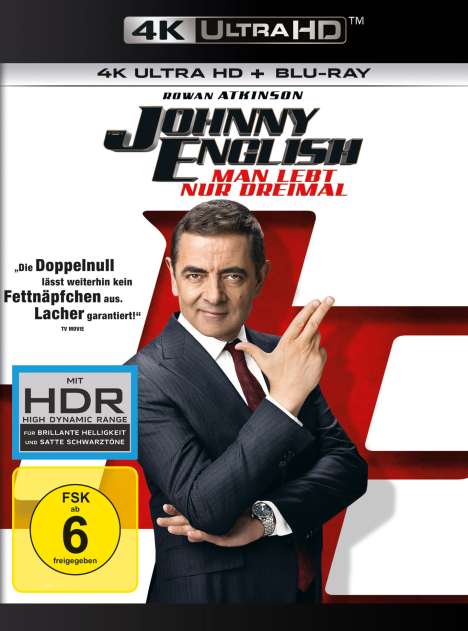 Johnny English - Man lebt nur dreimal (Ultra HD Blu-ray &amp; Blu-ray), 1 Ultra HD Blu-ray und 1 Blu-ray Disc