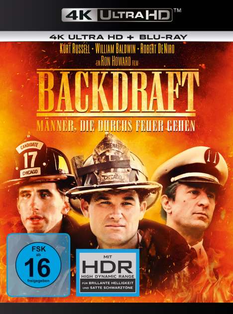 Backdraft - Männer, die durchs Feuer gehen (Ultra HD Blu-ray &amp; Blu-ray), 1 Ultra HD Blu-ray und 1 Blu-ray Disc