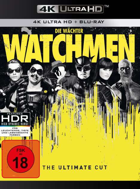 Watchmen - Die Wächter (Ultimate Cut) (Ultra HD Blu-ray &amp; Blu-ray), 1 Ultra HD Blu-ray und 1 Blu-ray Disc