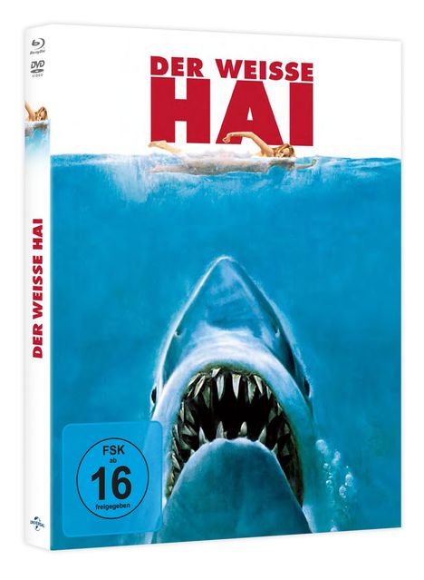 Der weiße Hai (45th Anniversary Limited Edition) (Blu-ray &amp; DVD im Mediabook), 1 Blu-ray Disc und 1 DVD