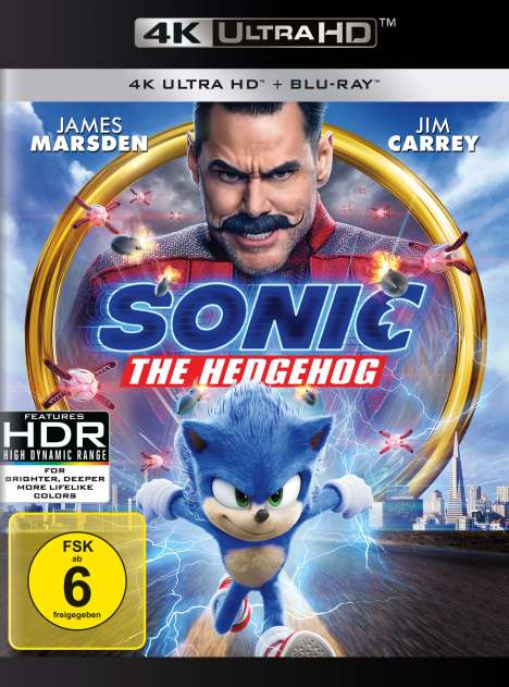 Sonic the Hedgehog (Ultra HD Blu-ray &amp; Blu-ray), 1 Ultra HD Blu-ray und 1 Blu-ray Disc