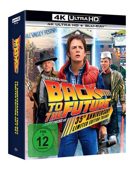 Zurück in die Zukunft I-III (Limited Steelbook Collection) (Ultra HD Blu-ray &amp; Blu-ray im Steelbook), 3 Ultra HD Blu-rays und 4 Blu-ray Discs