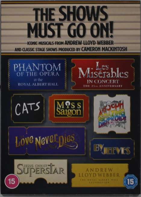 Musical: The Show Must Go On! Iconic Musicals From Andrew Lloyd Webber, 12 DVDs