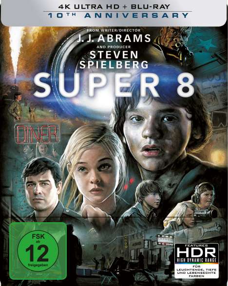 Super 8 (Ultra HD Blu-ray &amp; Blu-ray im Steelbook), 1 Ultra HD Blu-ray und 1 Blu-ray Disc