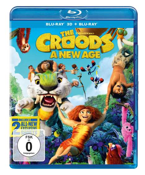 Die Croods - Alles auf Anfang (3D &amp; 2D Blu-ray), 2 Blu-ray Discs