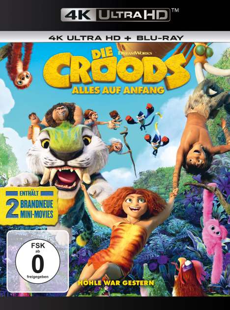 Die Croods - Alles auf Anfang (Ultra HD Blu-ray &amp; Blu-ray), 1 Ultra HD Blu-ray und 1 Blu-ray Disc
