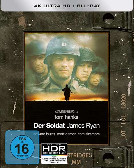 Der Soldat James Ryan (Ultra HD Blu-ray &amp; Blu-ray im Steelbook), 1 Ultra HD Blu-ray und 2 Blu-ray Discs
