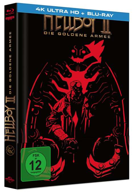 Hellboy 2: Die goldene Armee (Ultra HD Blu-ray &amp; Blu-ray im Mediabook) (exklusiv für jpc!), 1 Ultra HD Blu-ray und 1 Blu-ray Disc