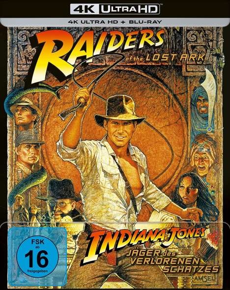 Indiana Jones - Jäger des verlorenen Schatzes (Ultra HD Blu-ray &amp; Blu-ray im Steelbook), 1 Ultra HD Blu-ray und 1 Blu-ray Disc