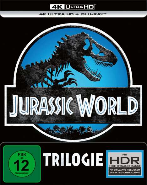 Jurassic World Trilogie (Ultra HD Blu-ray &amp; Blu-ray), 3 Ultra HD Blu-rays und 3 Blu-ray Discs