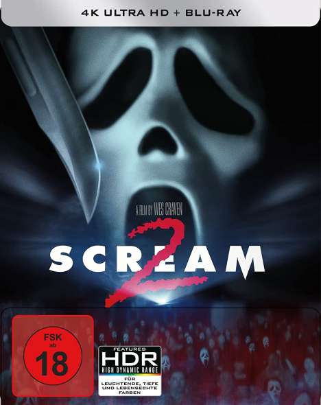 Scream 2 (Ultra HD Blu-ray &amp; Blu-ray im Steelbook), 1 Ultra HD Blu-ray und 1 Blu-ray Disc